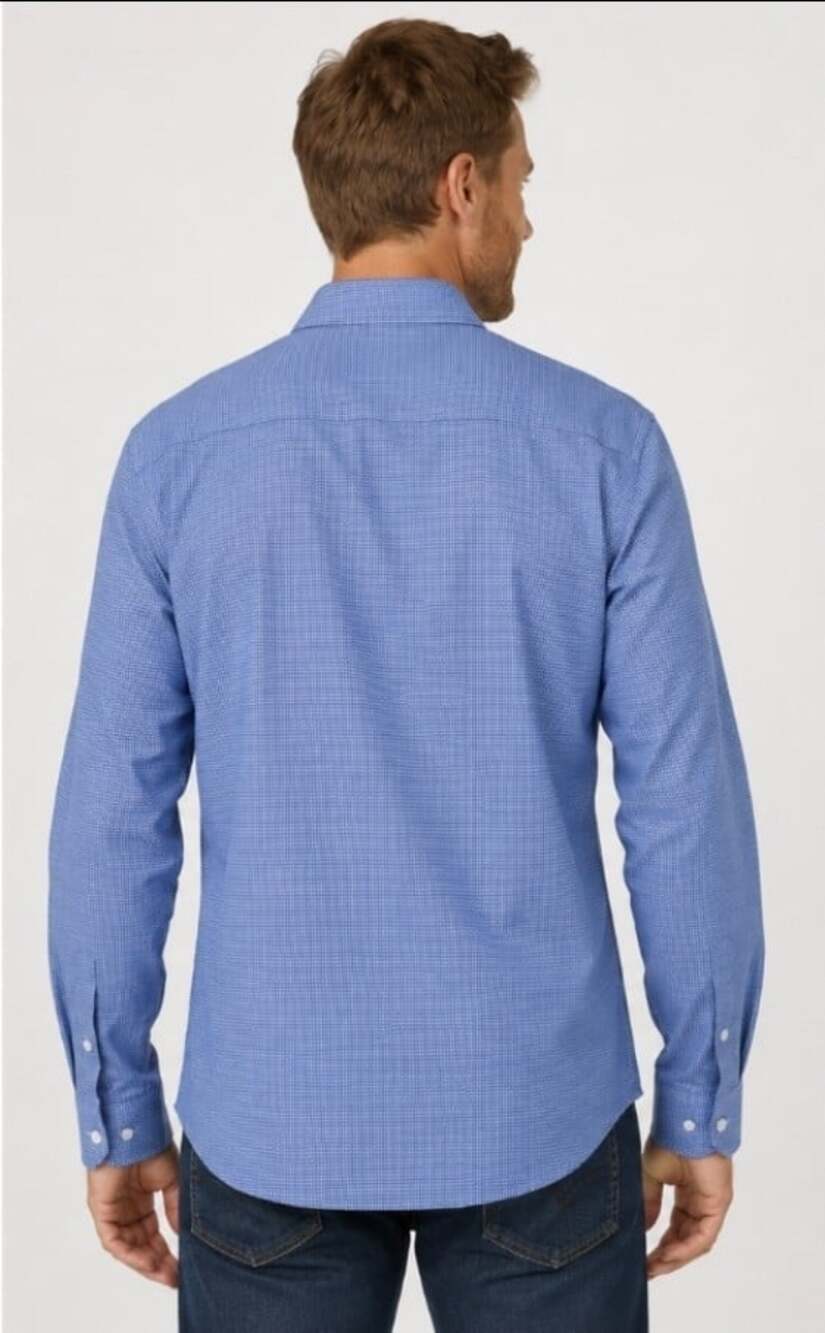 Report Collection HyperStretch ButtonDown Shirt 3XL Navy/White Geometric NWT T60